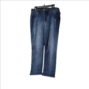 DEMOCRACY "AB SOLUTIONS" Straight Leg Medium Wash Mid Rise 14W